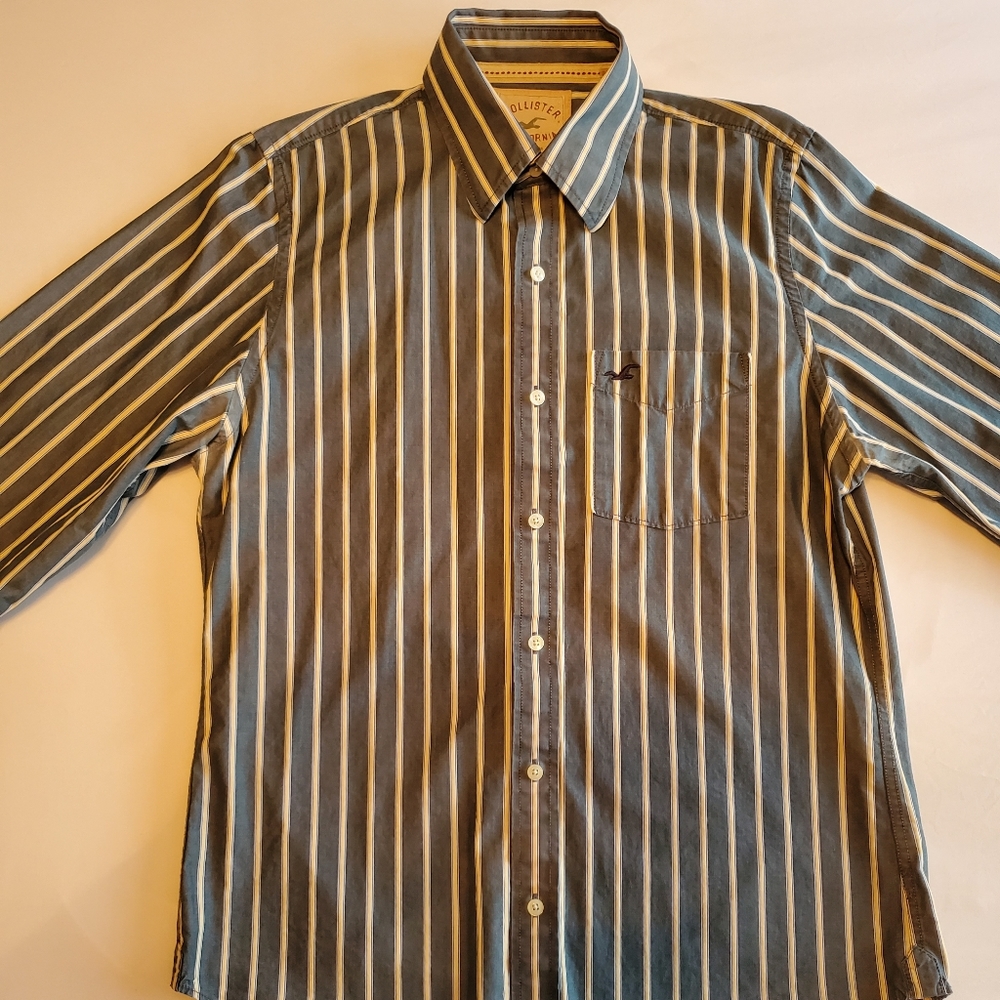 Hollister Mens Casual Button Up Shirt 👕 Size L
